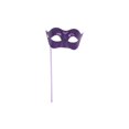 thumbnail image 2 of Purple Halloween Masquerade Mask with Stick Half Mask, Mask for Masquerade Party Mask, Halloween Mask Lightweight 7X3.5 Inch, 2 of 6