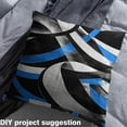 thumbnail image 2 of Manfei Black Blue White Sewing & Crafting Fabric (1 Yard), Contemporary Stripe Home Decor Fabric by the Yard, Geometric Lines Fabric by the Yard, Luxurious Living Room Decor, 2 of 6