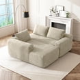 thumbnail image 3 of Yomsum Comfortable Sitting L Shaped Corner Sofa, Fashion Corduroy Sectional Couch, Heavy Duty Bearing Household Sofa for Reception Leisure Gathering Beige, 3 of 7
