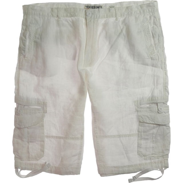 Ecko Unltd. Pantalones cortos de carga informales con bolsillo secreto Run Down para hombre, blanco, 36