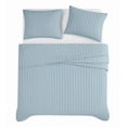 thumbnail image 4 of Brooklyn Loom Classic Solid 100% Cotton 200 Thread Count Percale Sky Blue 3-Piece Full/Queen Quilt Set, Solid Casual themed, Adult Bedding, OEKO-TEX Certified, 4 of 9