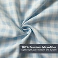 thumbnail image 5 of Light Blue Gingham Ruffle King Sheet Set, Blue Soft Pre-Washed Microfiber Plaid Ruffled King Bed Sheets, 4-Pieces Farmhouse Sheet Set with Deep Pocket, 5 of 8