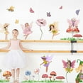 thumbnail image 4 of 1Set Cartoon Fairy Flowers Wall Decal Mushroom Wall Sticker Art Decoration Vinyl Wall Decals Girl's Bedroom Decor, 4 of 7