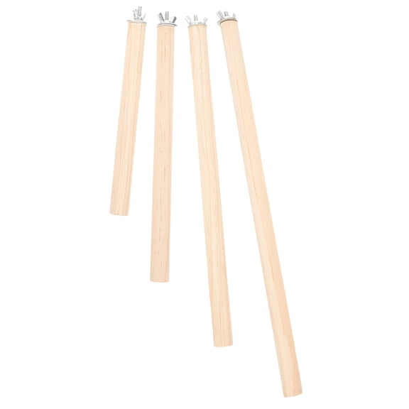 Pretyzoom Elegant Wooden Parrot Perch Bird Cage Stick with Screws for Easy Installation Small Bird Cage Accessory
