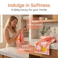 thumbnail image 3 of REGALWOVEN Floral Pattern Pure Cotton Soft Absorbent Decorative Hand Towels for Bathroom 13 x 29 Inch Orange 2-Piece, 3 of 6