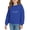 Dark Blue, variant on Girls Crew Neck Sweatshirt Long Sleeve Cotton Pullover Sweater Teen Casual Trendy Soli𝖽 Back-to-School Athletic Tops Boys Girls Soli𝖽 Crew Neck Sweatshirt