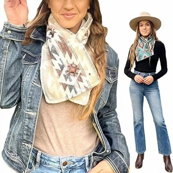 Western Cowboy Green Warm Neck Hood, Hooded Scarf Winter for Women, Womens Neck Warmer with Snap Closure
