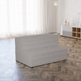 thumbnail image 5 of Faux Suede Foldable Mattress, Digitally Printed Distressed Texture, Portable Futon Mat Lightweight Sleeping Pad Spare Bedroom Guest Bed for Camping Dorms, Dark Eggshell, Queen, by Ambesonne, 5 of 6