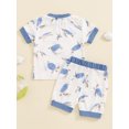 thumbnail image 4 of Suealasg 2Pcs Baby Boys Summer Clothes 6M 1T 2T 3T Toddler Boys Casual Beach Outfits Short Sleeve Ocean Turtle Print T-Shirts Tops and Elastic Waist Shorts Set, 4 of 7