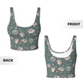 thumbnail image 6 of Uemuo Hedgehogs and Flowers Pattern Women's Sports Bra - High Impact Support, Breathable, and Comfortable Athletic Bra for Running, Yoga, and Workouts, 6 of 9