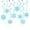 Blue, variant on Holiday Swirls Snowflake Decorations Christmas Swirls Snowflake Ornament Ceiling Wall Decoration for Holiday Season