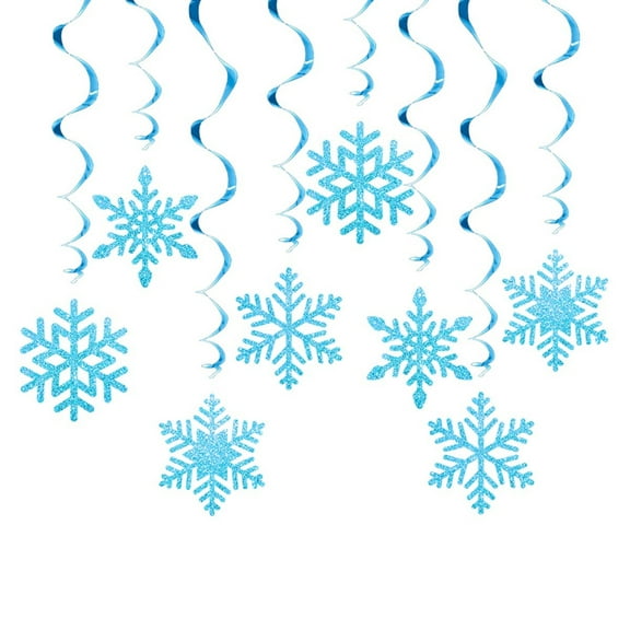 Holiday Swirls Snowflake Decorations Christmas Swirls Snowflake Ornament Ceiling Wall Decoration for Holiday Season
