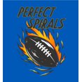 thumbnail image 5 of "Perfect Spirals" Flaming Football Adult Blue Long Sleeve Hoodie-Medium, 5 of 6