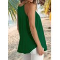 thumbnail image 6 of Womens Pleated Tank Tops Spaghetti Strap Camisole Halter Tops Curved Hem Fashion 2025 Green XL, 6 of 7