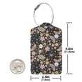 thumbnail image 4 of Honeii Floral Insects Print Leather Luggage Tag for Suitcases,ID Tags,Bag Tags for Luggage,Functional Travel Tag-1, 4 of 5
