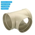 thumbnail image 4 of Unique Bargains 6 Inch 3 Way Duct Splitter T Shape Duct Connector 3 Way Hose Adapter Beige, 4 of 5