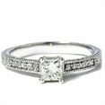 thumbnail image 4 of Pompeii 1/2ct Princess Cut Antique Vintage Diamond Engagement Ring 14K White Gold (G/H,I2), 4 of 4