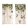 thumbnail image 2 of Short Kitchen Curtain Panels 2-Pack, 2D Printed Polyester Window Drapes for Bedroom Bathroom, Washable Light Filtering, 70x100/120/150 cm, 2 of 6