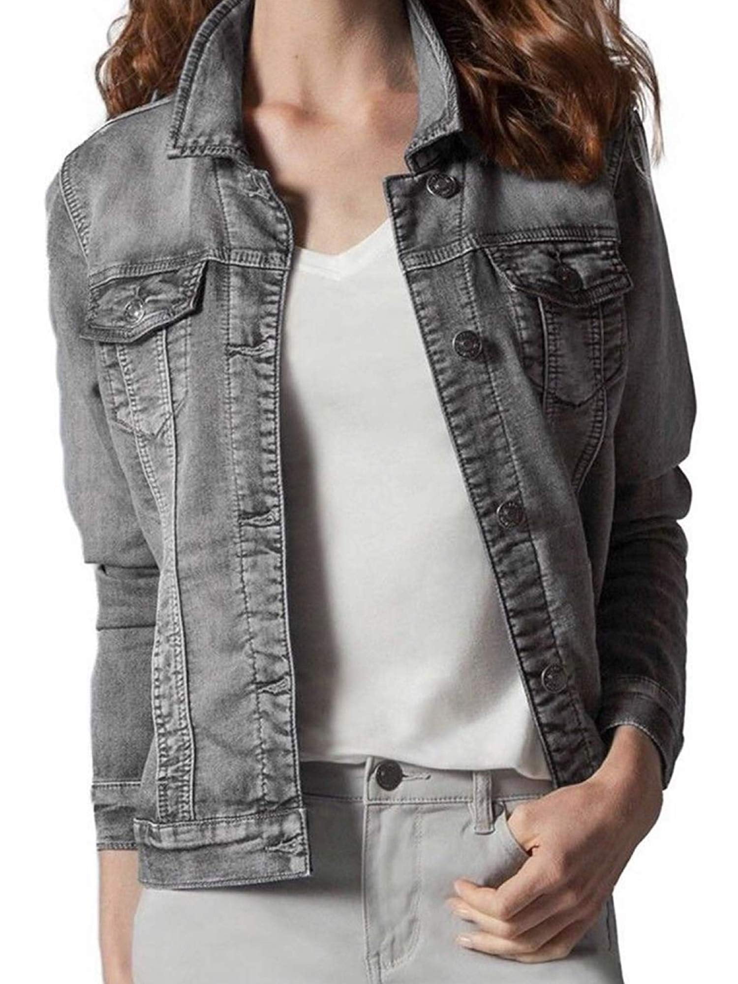 buffalo knit denim jacket
