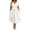 White, variant on Women's Plus Size Floral Print Midi Dress V Neck Criss Cross Waist Short Sleeve A Line Dress