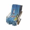 thumbnail image 4 of Christmas Soft Flannel Fleece Throw Blanket, Surfing Santa on a Wave with Sack at the Beach Tropical Night Fantasy Cartoon, Cozy Plush for Indoor and Outdoor Use, 50" x 70", Multicolor, by Ambesonne, 4 of 6