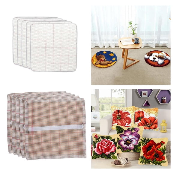 Alfombra Lona De Malla De Enganche Hugo 10 Piezas 38 cm 43 cm Blanco