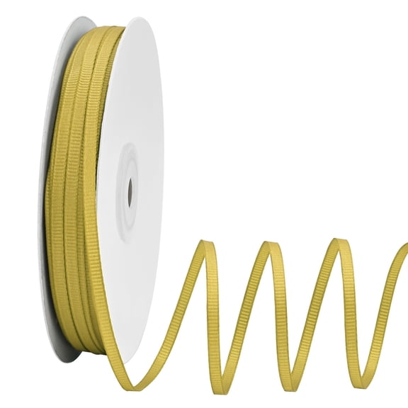 BVIEAKD Grosgrain Ribbon Gold 1/8 Inch x 100 Yards for Gift Wrapping DIY Crafts