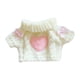 thumbnail image 4 of Suéter de cuello redondo para muñeco de peluche, crea tus muñecos, accesorios para fotos, moda imaginativa Lazo de corazón blanco, 4 of 9
