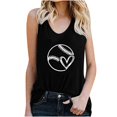 thumbnail image 1 of Pompotops Women's Pullover Sleeveless Printing Solid Color Vest Tops, 1 of 4