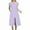 Purple, variant on Up to 30% off Summer Dress, Women's Solid Color Zipper Front Fold V-neck Elegant And Comfortable Midi Dress With Pocket(White,S)