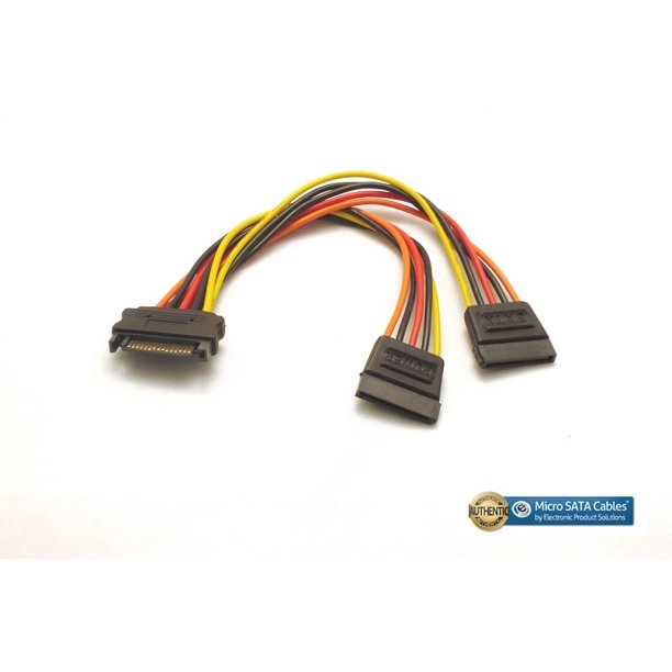 SATA 15 Pin Y Splitter 5 Wire Power Cable