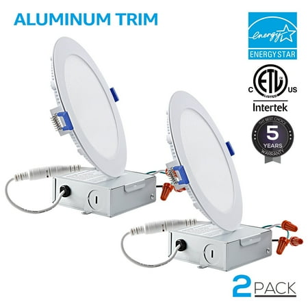 Torchstar 2 Pack 6 Inch 12w Led Dimmable Recessed Ceiling Light