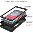 thumbnail image 5 of Hard Back Cover Case for Apple 9.7-inch iPad 6th/5th Generation (2018/2017) - Portable Tablet Case with Rotating View Kickstand & Shoulder/Hand Strap, Shockproof Sturdy Rugged Cover, Black, 5 of 11