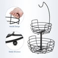thumbnail image 6 of Bextsrack 2 Layer Disassembly Fruit Baskets,Fruit Bowlwith Banana Holders in Kitchen in home-(Bronze), 6 of 7