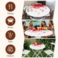 thumbnail image 7 of Modern Red Round Tablecloth, Fitted Table Cover with Elastic for 45"-54" Round Tables, Gradient Floral Abstract Bohemian White Table Cloth Outdoor Indoor Dinning Party Waterproof Tablecloths, 7 of 7