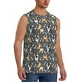 thumbnail image 2 of Kdxio Bulldog Print for Men's Muscle T-shirt,Sleeveless for Workout Running Athletic Gym Lounge Casual, 2 of 7
