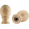 thumbnail image 2 of TWDRTDD Lamp Finial, 2-Pack Wood Ball Shaped Lamp Shade Finial Cap Knob Decoration Accessories for Table Lamps Floor Lamps,Wooden,1/4-27 IPS, 2 of 6