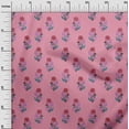 thumbnail image 2 of oneOone Polyester Lycra Fabric Leaves & Floral Block Print Fabric BTY 56 Inch Wide, 2 of 4