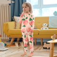 thumbnail image 5 of Pink Peach Cotton Pajamas 2 Piece Set Sleepwear Soft and Comfortable Homewear Nightwear, 5 of 7