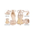 thumbnail image 4 of BLISSFUL STEP Ankle Strap Open Toe Stiletto High Heels Sandals for Women Pink (Size 8.5), 4 of 7