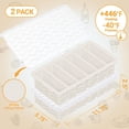 thumbnail image 2 of 1/2 Cup Silicone Freezer Molds with Lid, 2-Pack Silicone Freezer Trays for Soup, Sauce & Broth – Meal Prep Containers, Large Ice Cube Tray, Oven & Dishwasher Safe, 2 of 3