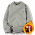 thumbnail image 5 of Men's Pullover Sweater Crew Neck Long Sleeve Graphic Print Knit Sweatshirts Thicken Warm Casual Tops Loose Fit (XXL, Gray-C), 5 of 6