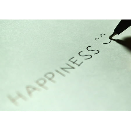 Canvas Print Glad Draw Smile Write Happy Happiness Smiling Stretched Canvas 10 x