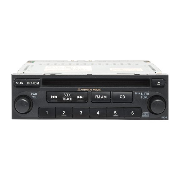 Restored 2003-2005 Mitsubishi Eclipse AM FM Radio Receiver Single Disc CD Player MR587250 (Refurbished)