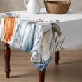 thumbnail image 4 of Blue Pumpkin Coastal Fall Table Cloth Waterproof Tablecloths, Thanksgiving Eucalyptus Leaves Tablecloth Dining Table Cover for Kitchen Party Tabletop Outdoor, Square Tablecloth 60x60 Inch, 4 of 9