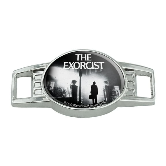 The Exorcist Logo and Silhouette Shoe Shoelace Shoe Lace Tag Runner Gym Charm Decoration
