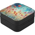 thumbnail image 3 of GZHJMY Watercolor Flower Jewelry Box for Teens Girls Women Birthday Christmas Gift, Portable PU Leather Jewelry Storage Box Mini Travel Jewelry Case for Necklace Bracelet Earrings Rings, 3 of 7