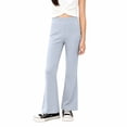 thumbnail image 4 of CONZONE Flared Pants for Big Girls High Waist Girls Bootcut Pants Solid Color Trendy Fall Back To School Trousers with Pockets Size 7-8 Years, 4 of 4