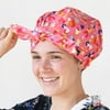 Packed Party Shower Time Reusable and Waterproof Adjustable Shower Cap, Pink Cheetah