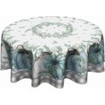 thumbnail image 1 of Blue Pumpkin Tablecloth Round 60 Inch Autumn Harvest Washable Reusable Thanksgiving Table Cover for Kitchen Dining Holiday Tabletop Decor, 1 of 8